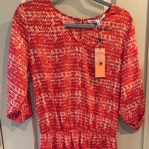 Pattern Coral/Red Romper